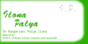 ilona palya business card